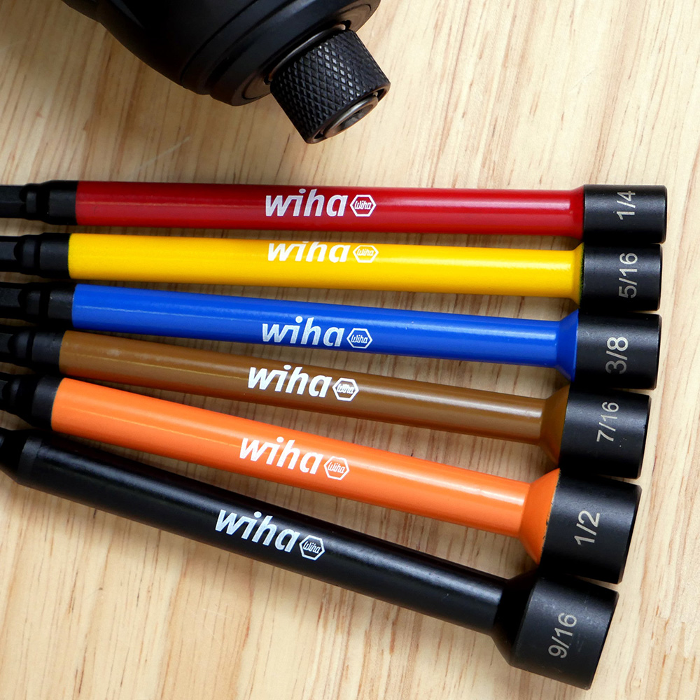 Wiha 6 Piece Color Coded Magnetic Nut Setter SAE Set from GME Supply