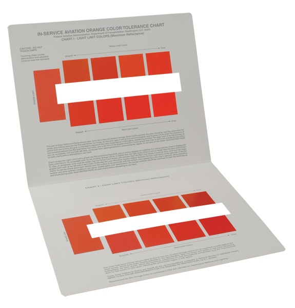 AA-4200 FAA In-Service Orange Color Range Chart from GME Supply