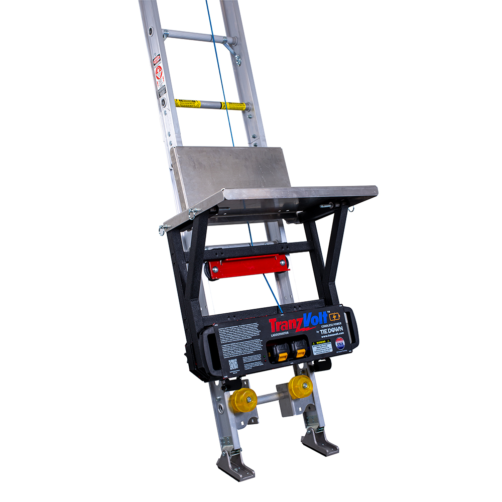 Tie Down TranzVolt Laddervator Collapsible Roofing Platform from GME Supply