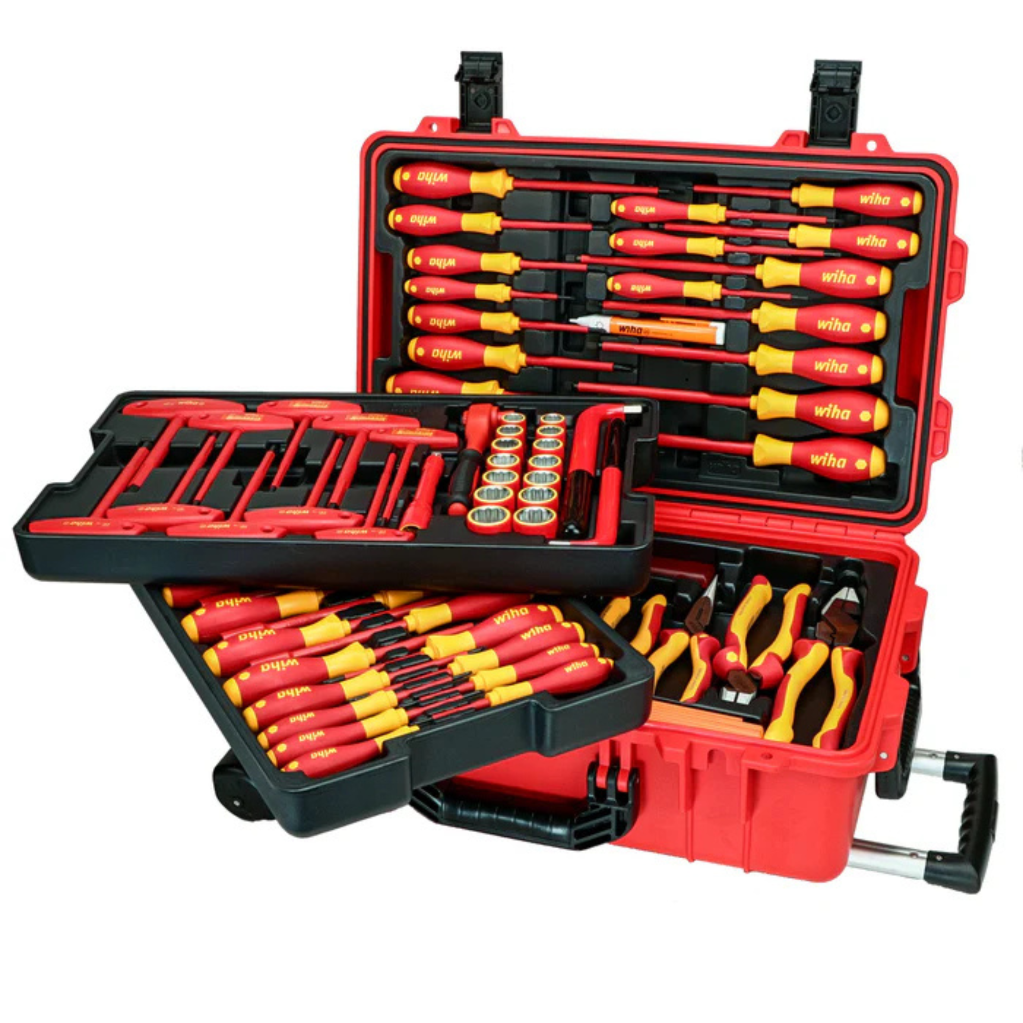 Wiha Tools 80 Piece Master Electrician's Insulated Tools Set in Rolling ...