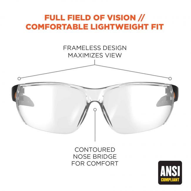 Ergodyne Skullerz VALI Frameless Safety Glasses from GME Supply