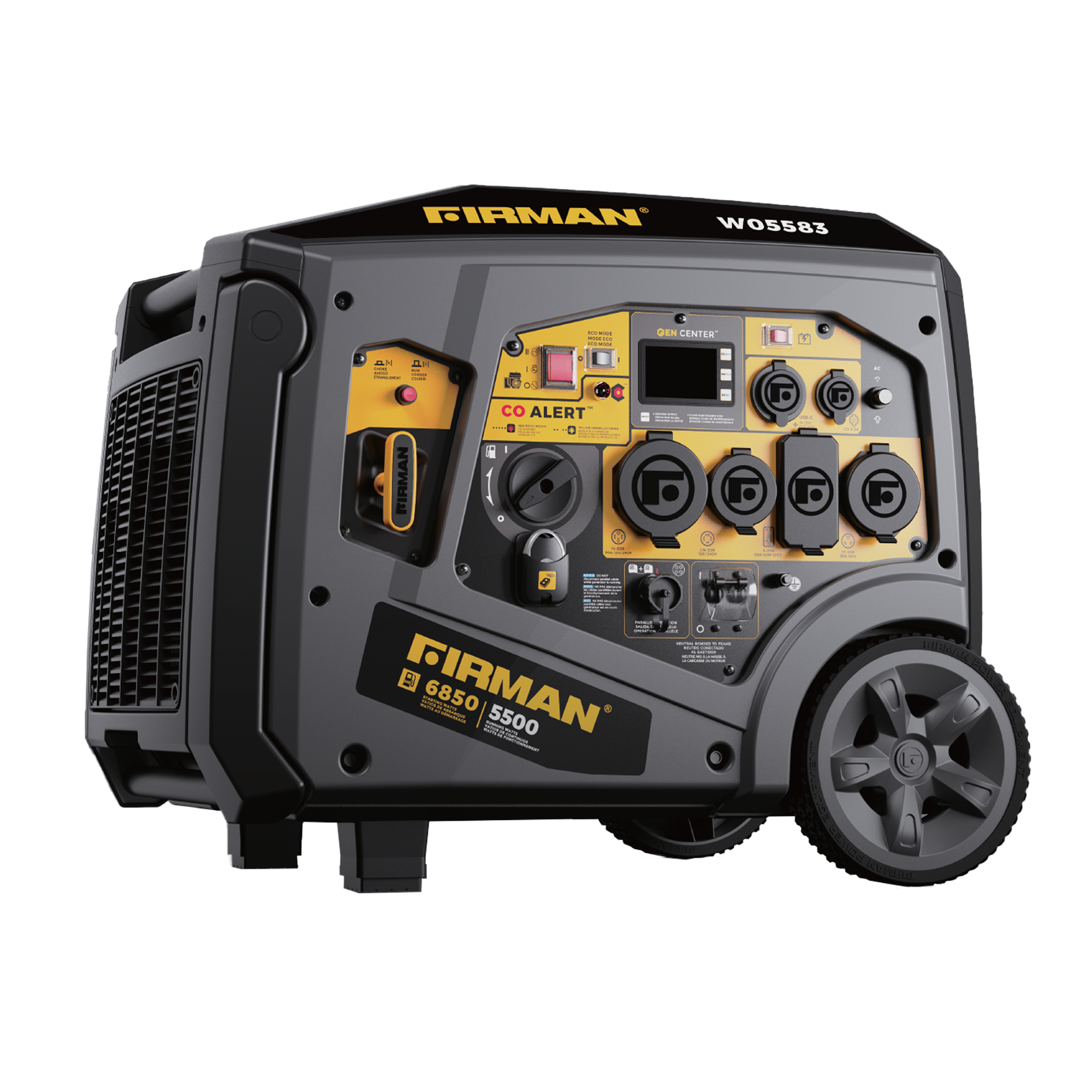 Firman 6850/5500 Watt Remote Start 120/240V CO Alert Gas Inverter Portable Generator  from GME Supply