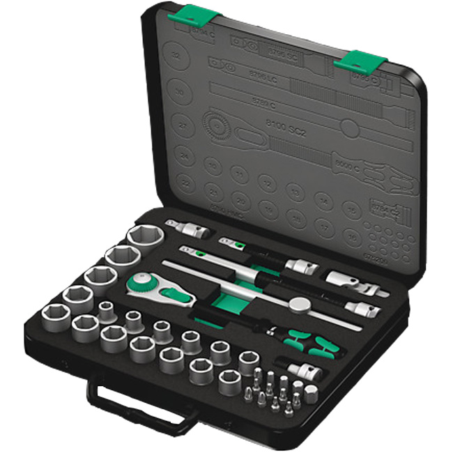 Wera Tools 8100 SC 2 Zyklop 1/2 Inch Drive Speed Ratchet Metric