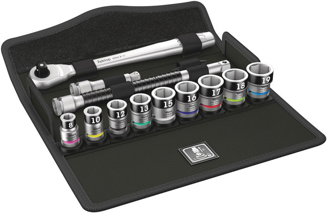 Wera Tools 8100 SB HF 1 Zyklop Metal Ratchet Set with Switch Lever, 3/8 Inch Drive, with Holding Function, Metric from GME Supply