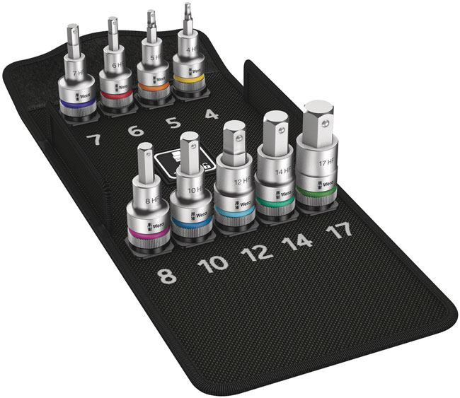 Wera Tools 8740 Zyklop Bit Socket Set, 1/2 Inch, with Holding Function from GME Supply