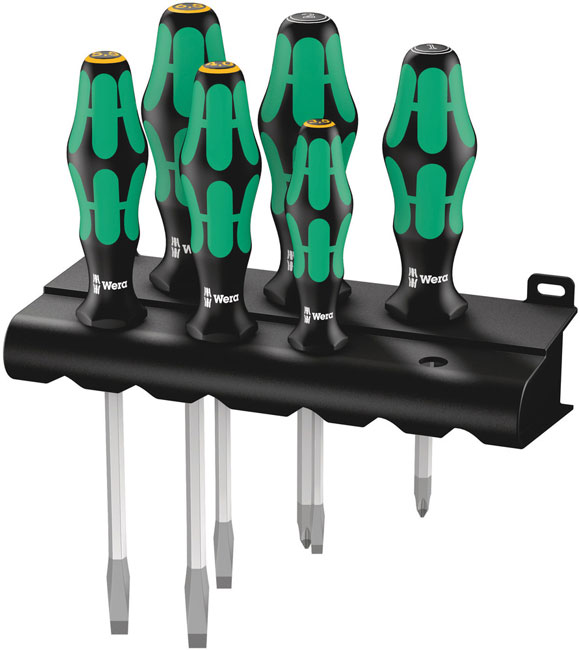 Wera Tools Screwdriver Set Kraftform Plus Lasertip&Rack,6 Pieces from GME Supply