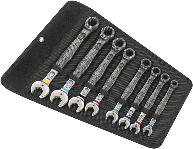 Wera Tools Joker Set of Ratcheting Combination Wrenches, Imperial, 8 Pieces from GME Supply