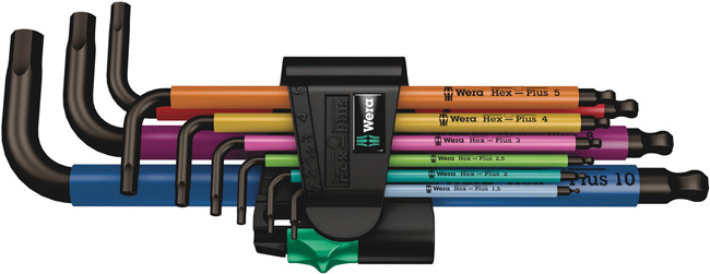 950/9 Hex-Plus Multicolour 1 L-key set, metric, BlackLaser from GME Supply