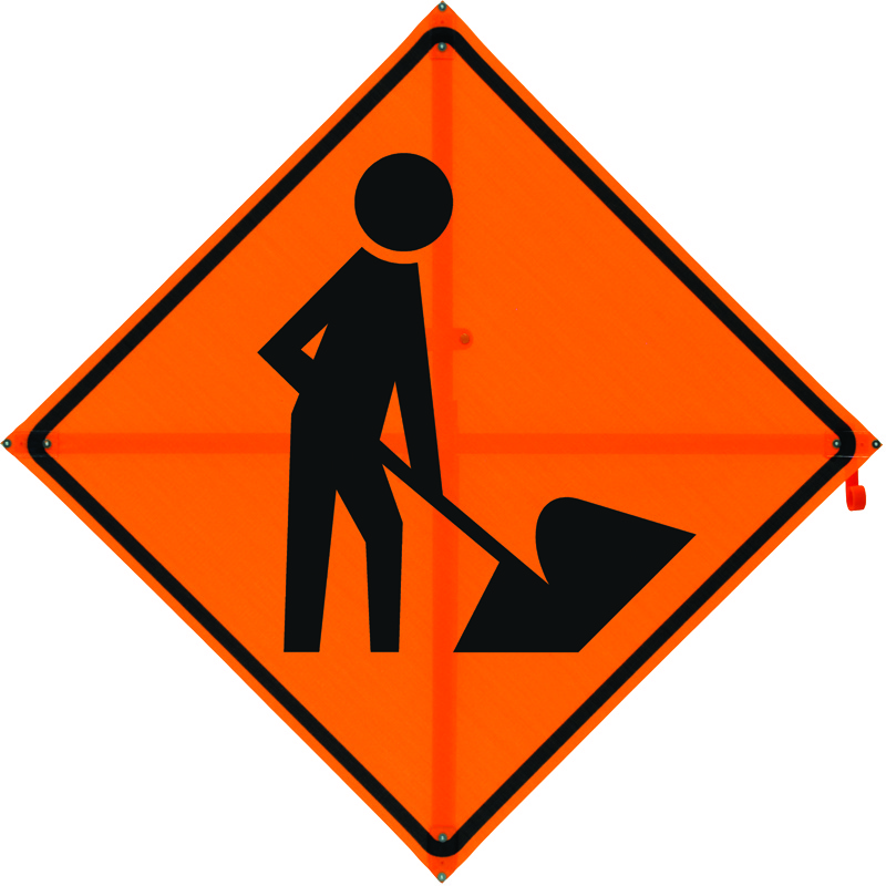 Bone Safety Hi-Intensity Reflective Sign Worker Symbol from GME Supply
