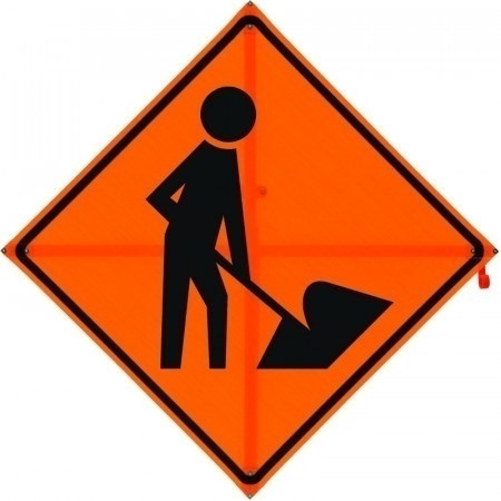 Bone Safety Worker Symbol Non-Reflective Sign  from GME Supply