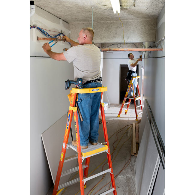 Werner 10 Foot Reach Fiberglass Podium Ladder Type IA from GME Supply