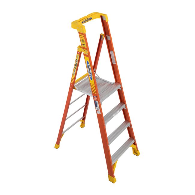 Werner 10 Foot Reach Fiberglass Podium Ladder Type IA from GME Supply