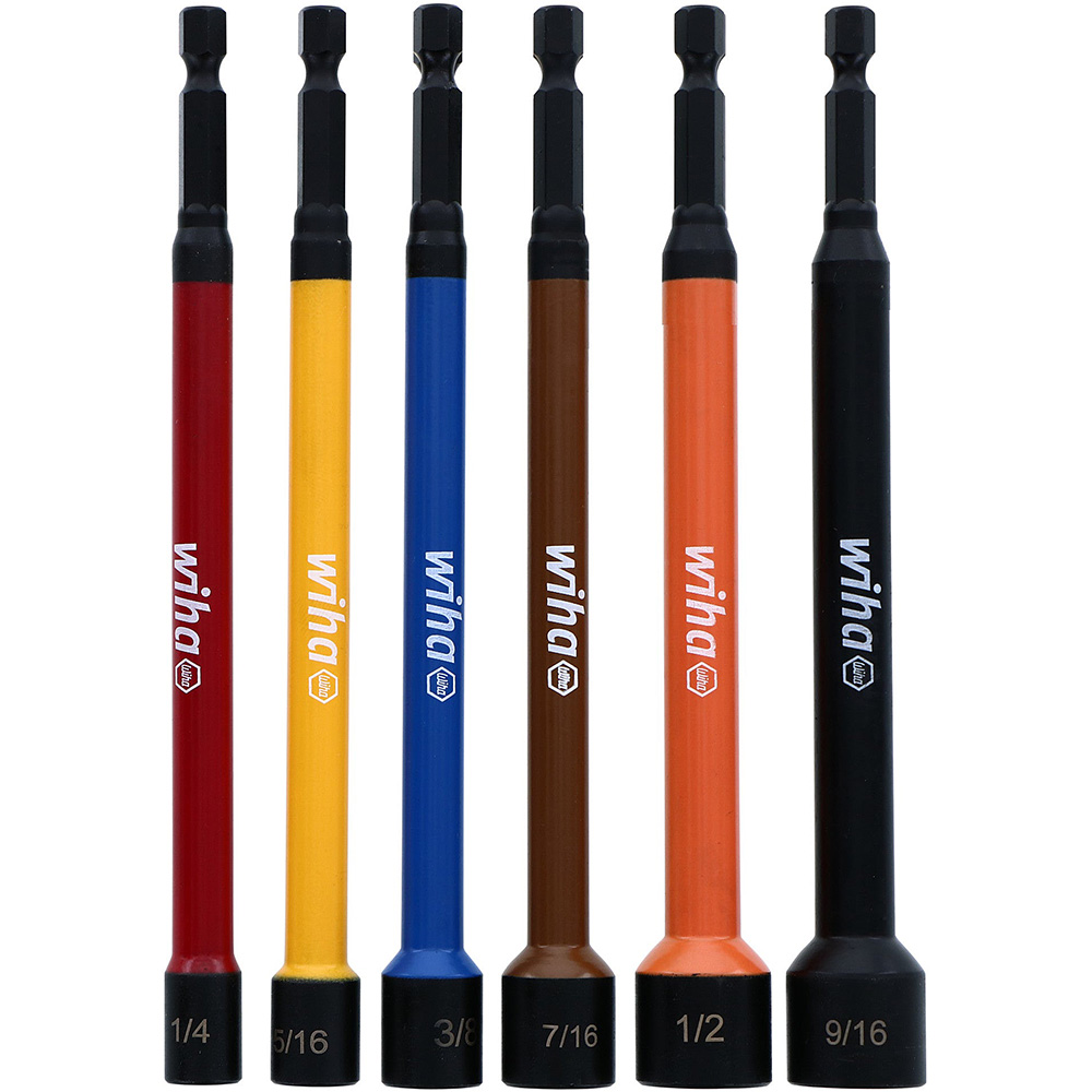 Wiha 6 Piece Color Coded Magnetic Nut Setter SAE Set from GME Supply