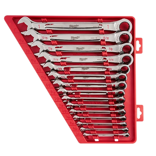 Milwaukee Tools 15pc Ratcheting Combination Wrench Set - SAE