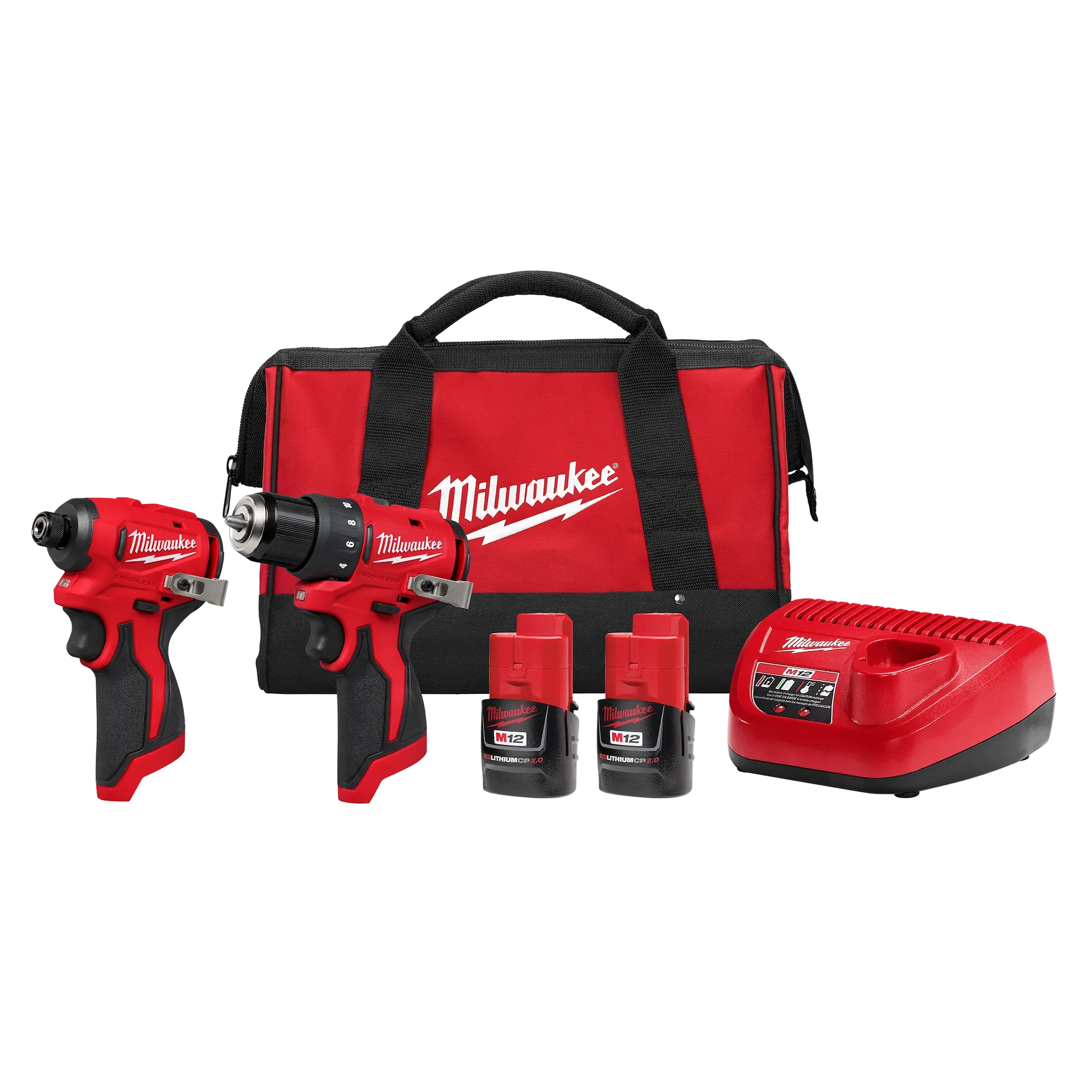 Milwaukee Tools M12 Subcompact Brushless 2-Tool Combo Kit