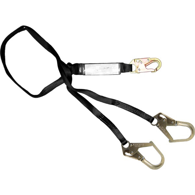 French Creek Dual Leg Six Foot Web with Snap Hook and 1.75 Inch Steel Rebar Hooks from GME Supply