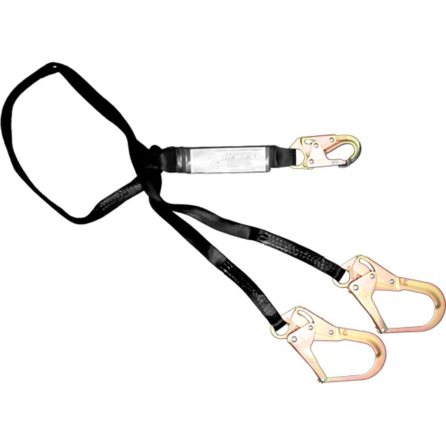 French Creek Dual Leg Six Foot Web with Snap Hook and 2.5 Inch Steel Rebar Hooks from GME Supply