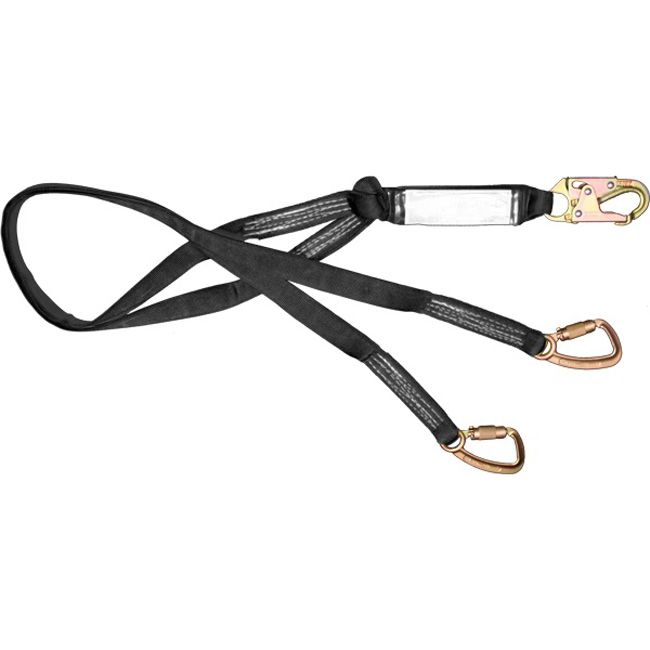 French Creek Dual Leg Six Foot Web with Snap Hook and Twist Lock Carabiner from GME Supply