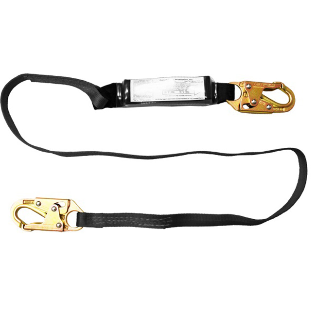 French Creek STRATOS Six Foot Shock Absorbing Web Lanyard with Standard Snap Hooks from GME Supply
