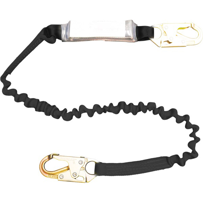French Creek STRATOS Six Foot Web Lanyard with Pack Style Absorber and Standard Snap Hooks from GME Supply