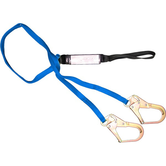 French Creek Shock Absorbing 4 Foot Lanyard with Web Legs and 2.5 Inch Rebar Hooks from GME Supply