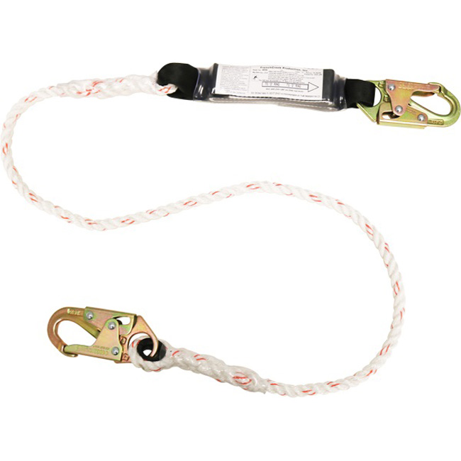 French Creek Rope Lanyard Six Foot Shock Absorbing Lanyard with Snap Hooks from GME Supply