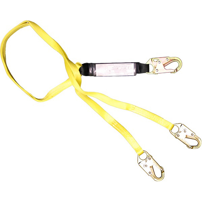 French Creek Dual Leg Six Foot 1 Inch Web Lanyard with Standard Snap from GME Supply