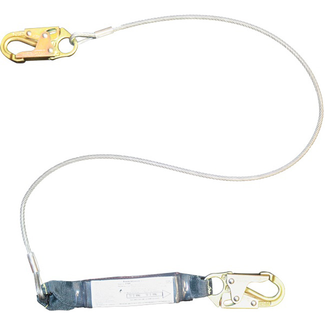 French Creek Kevlar Shock Absorbing Six Foot Lanyard with Snap Hooks from GME Supply