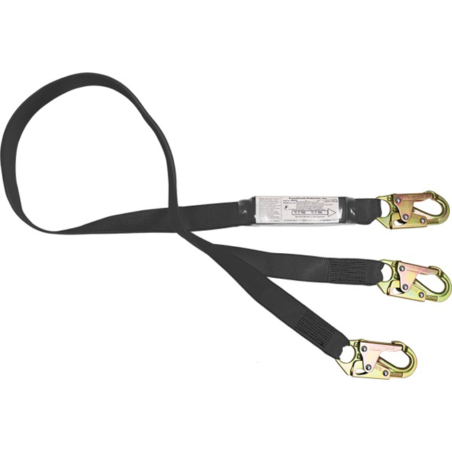 French Creek 1.75 Inch Web Dual Leg Six Foot Kevlar Shock Absorbing Lanyard from GME Supply