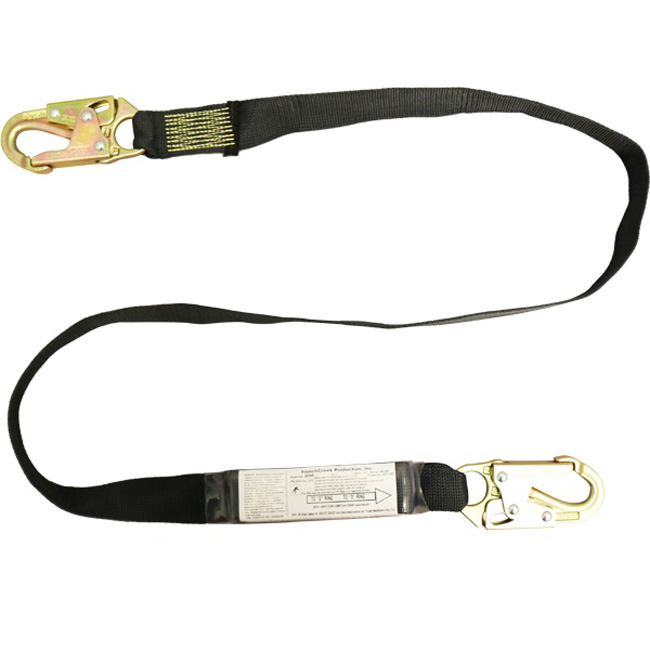 French Creek Kevlar Shock Absorbing Six Foot Shock Pack Absorbing Lanyard Kevlar with Snap Hooks from GME Supply