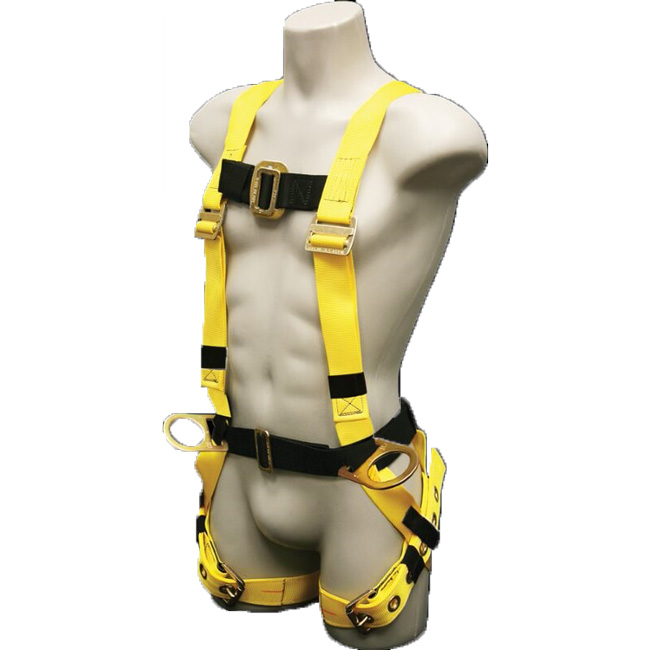 French Creek Full Body Hip D-Ring 6PT Adjustable Harness with Waist Pad and Tongue and Buckle Legs from GME Supply