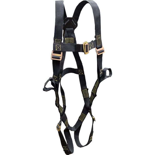 French Creek Full Body Single D-Ring 5PT Adjustable Harness with Pass-Thru Leg Buckles from GME Supply