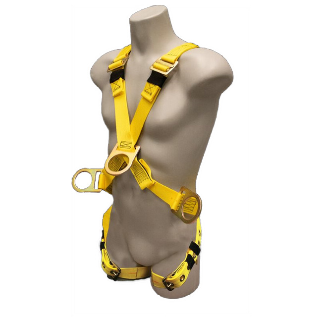 French Creek Full Body Cross Over 4PT Adjustable Harness with Center/Hip D-Ring with Tongue Buckle Legs from GME Supply