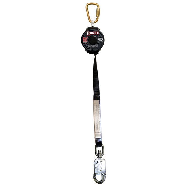 French Creek Single-Leg Eight Foot SRL with 354-4 Carabiner, #RL-28 Swivel Carabiner from GME Supply