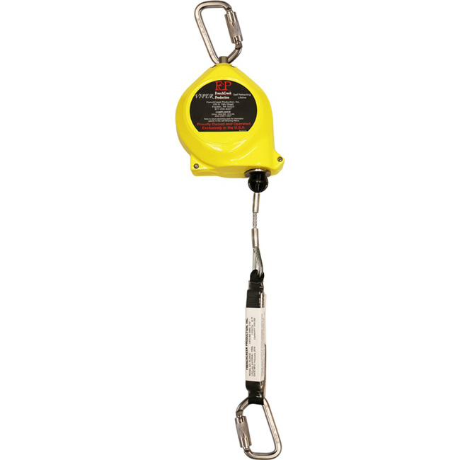 French Creek 25 Foot Stainless Steel Wire Rope SRL with Stainless Steel Carabiner from GME Supply