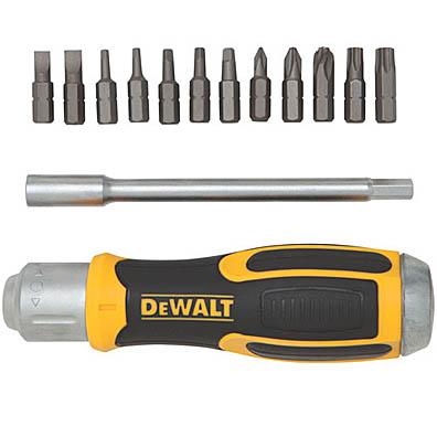 DeWALT Ratcheting 12-in-1 Screwdriver Set from GME Supply