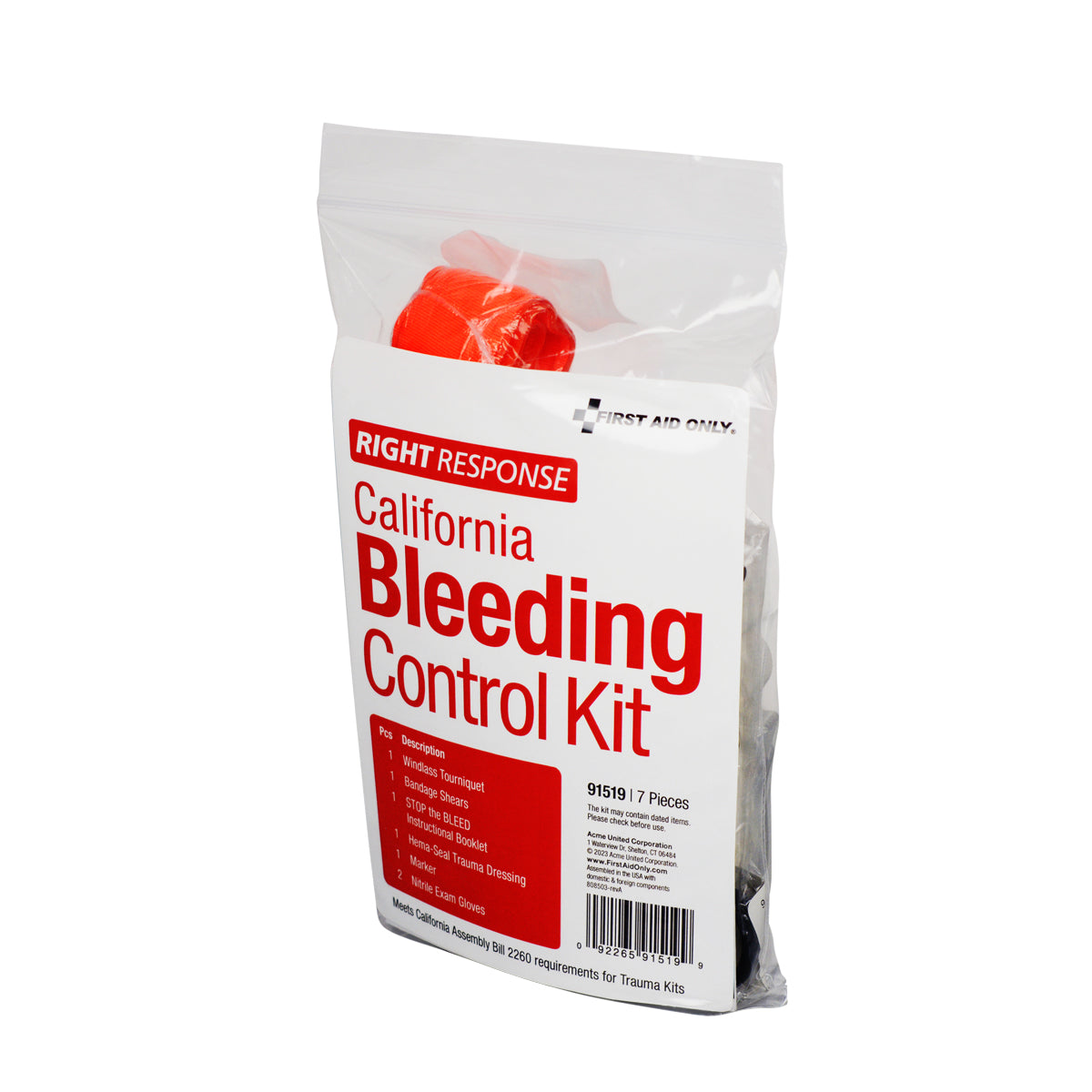 Bleeding Control Kit, Plastic Bag, CA | Farwest Line Specialties - The ...