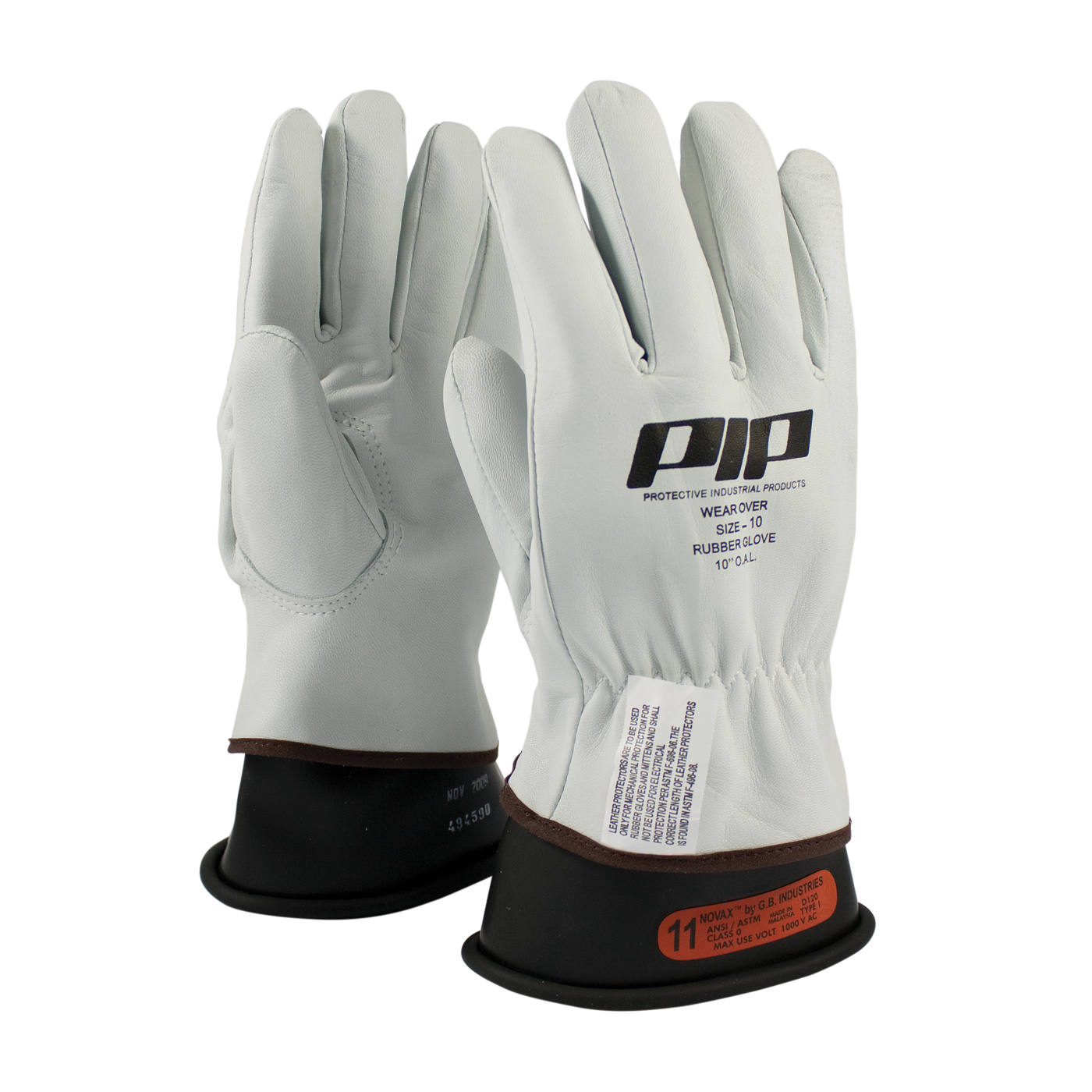 PIP Top Grain Driver's Style Goatskin Leather Protector for Class 00-0 Novax Gloves (Single Pair) from GME Supply