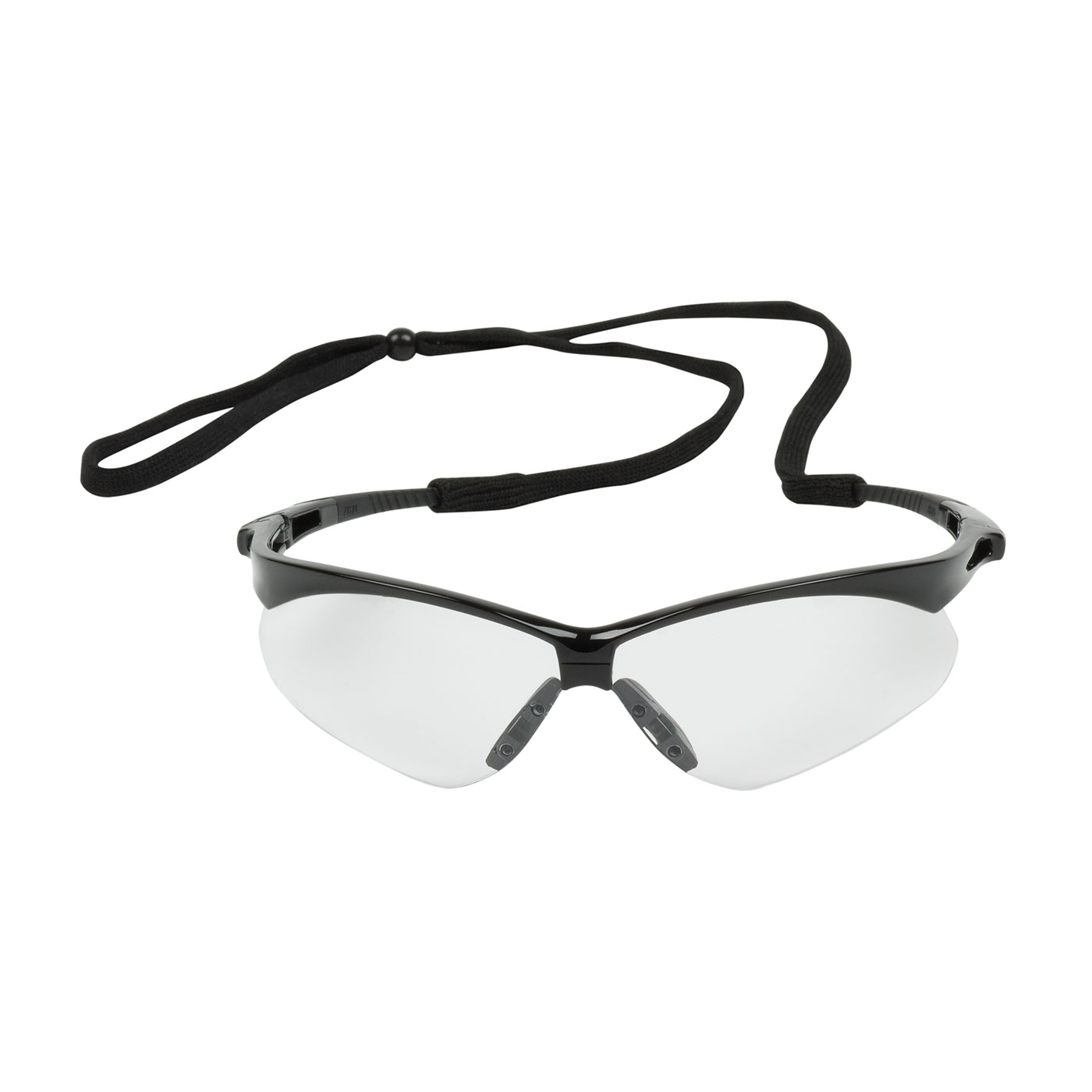 Semi-Rimless Safety Glasses with Black Frame, Clear Lens and from GME Supply