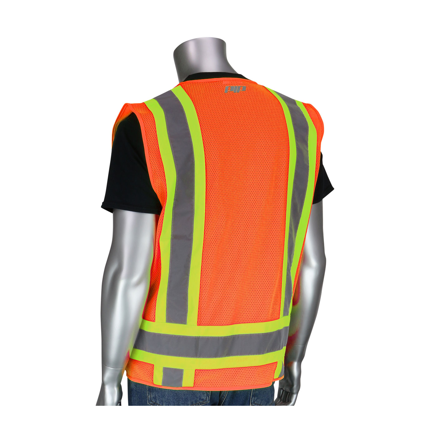 PIP ANSI Class 2 Two Tone 6 Pocket Yellow Surveyors Vest from GME Supply