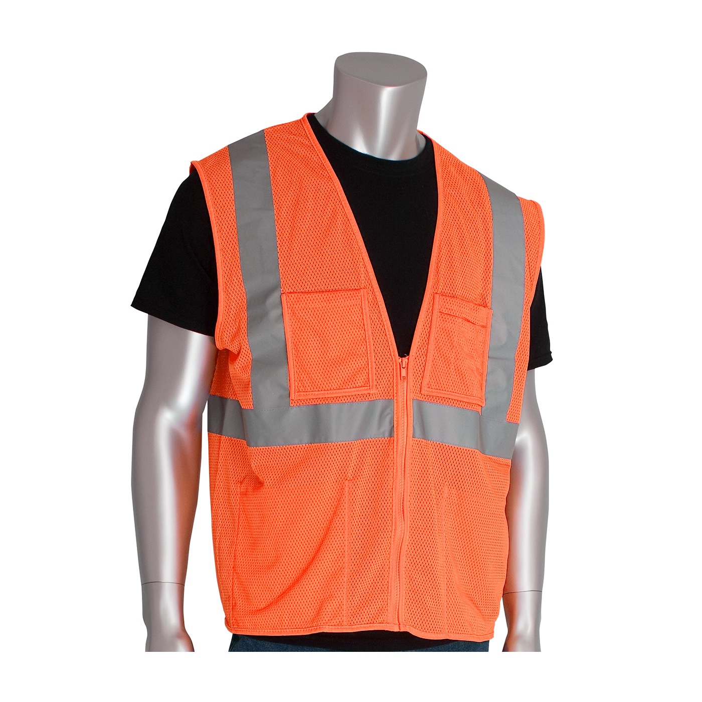 PIP ANSI Class 2 Type R 4 Pocket Hi-Vis Mesh Vest from GME Supply