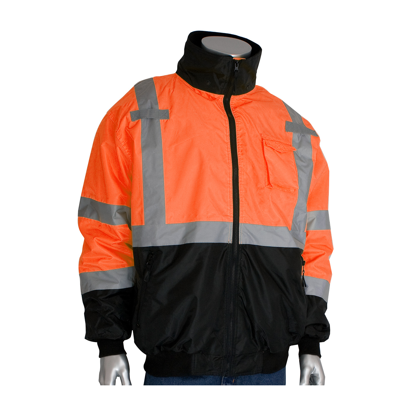 PIP ANSI Type R Class 3 Black Bottom Bomber Jacket/Zip-out Liner from GME Supply