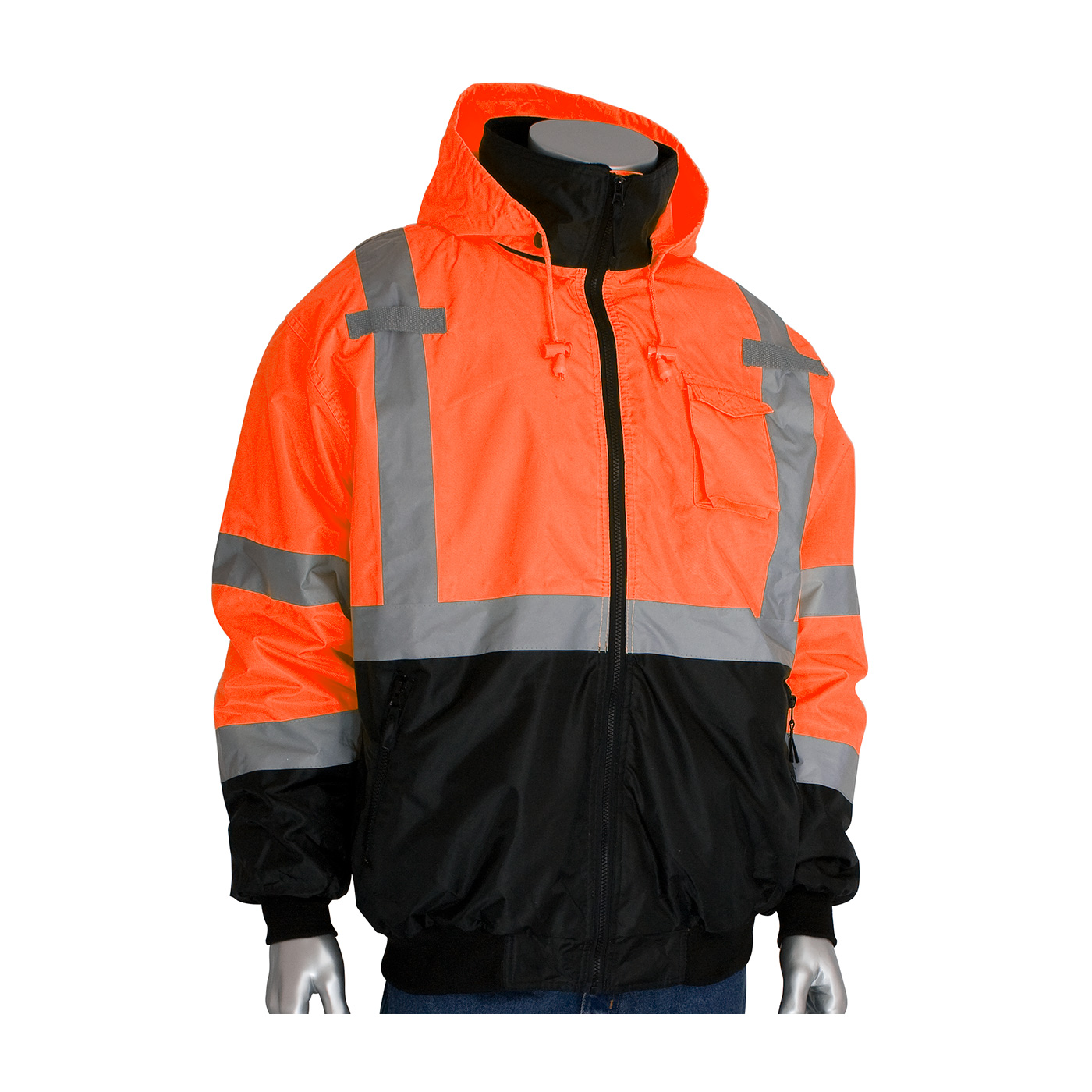 PIP ANSI Type R Class 3 Black Bottom Bomber Jacket/Zip-out Liner from GME Supply