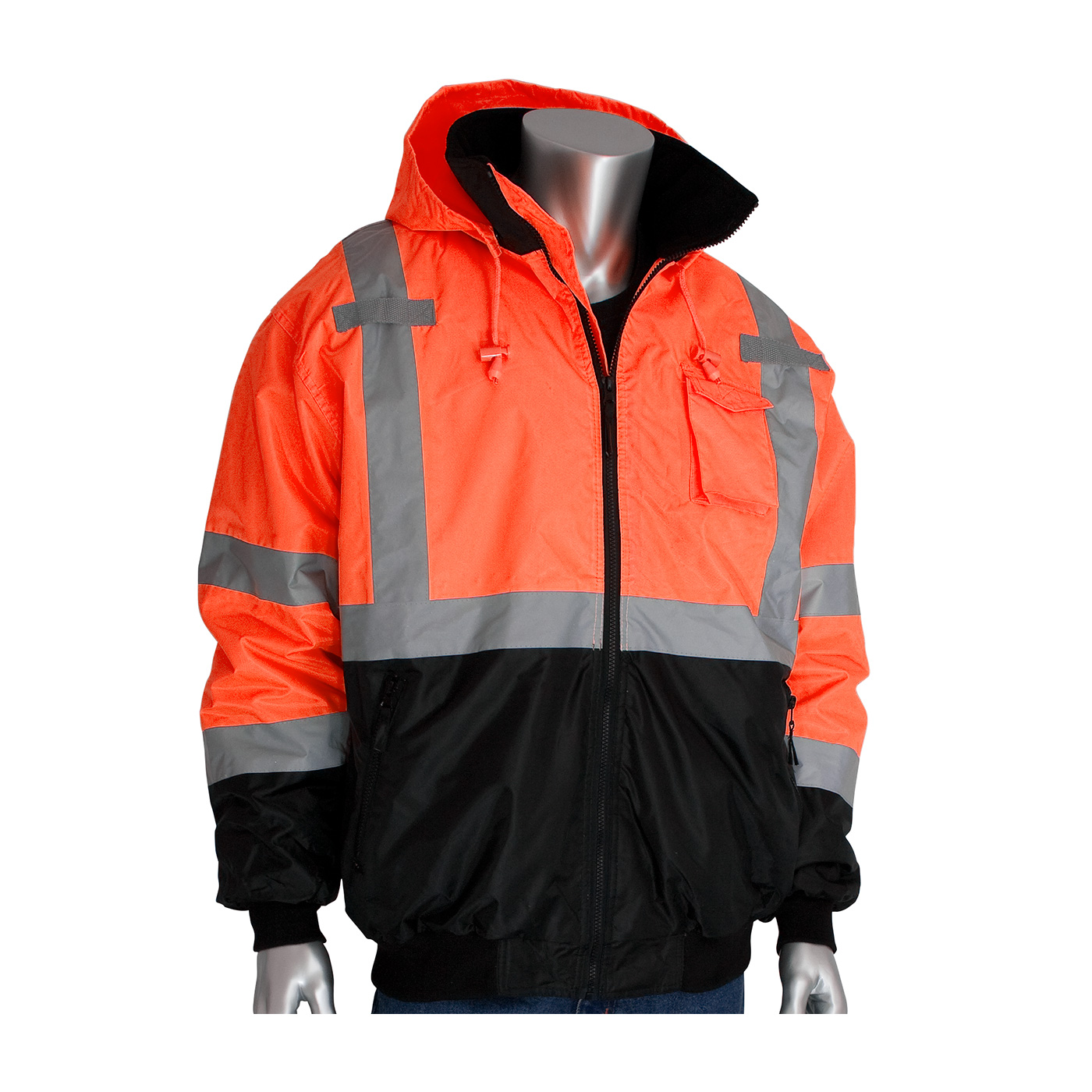 PIP ANSI Type R Class 3 Black Bottom Bomber Jacket/Zip-out Liner from GME Supply
