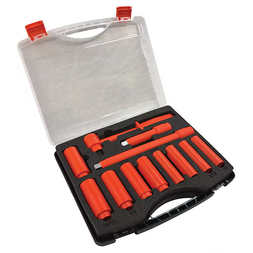 Jameson 1000V Insulated 1/2 Inch Drive Deep Socket Sets from GME Supply